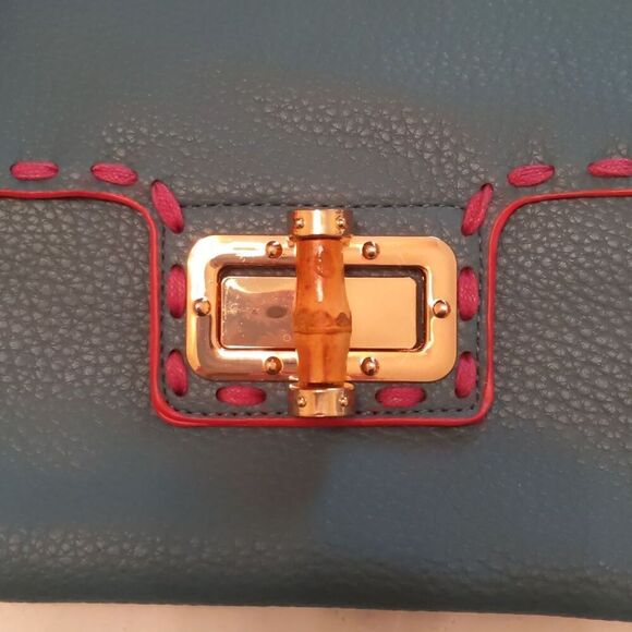 MONTANA WEST Crossbody Messenger Satchel Blue Purse New with Tags - Picture 2 of 10